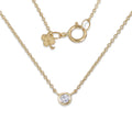 Round Delicate Diamond Necklace 2.3mm