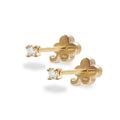 Four Prong Diamond Stud Earring 2mm